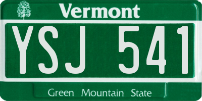 VT license plate YSJ541