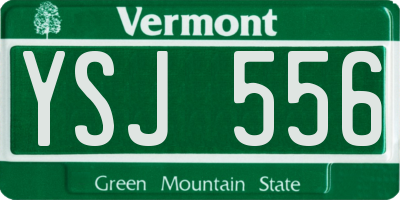 VT license plate YSJ556