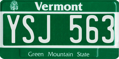 VT license plate YSJ563