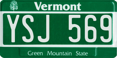 VT license plate YSJ569
