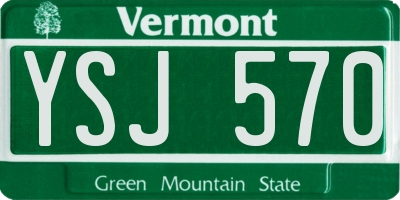 VT license plate YSJ570