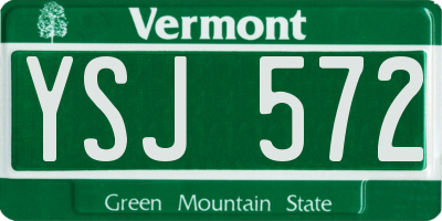 VT license plate YSJ572