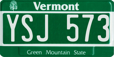VT license plate YSJ573