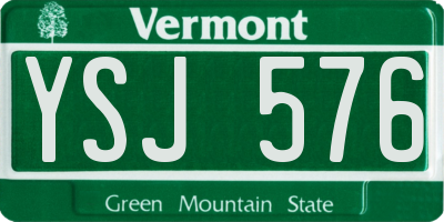 VT license plate YSJ576