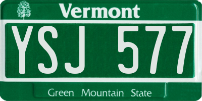 VT license plate YSJ577