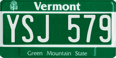 VT license plate YSJ579