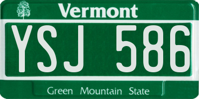 VT license plate YSJ586