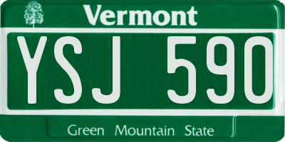 VT license plate YSJ590