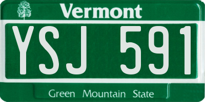 VT license plate YSJ591