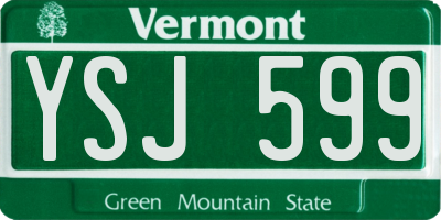VT license plate YSJ599