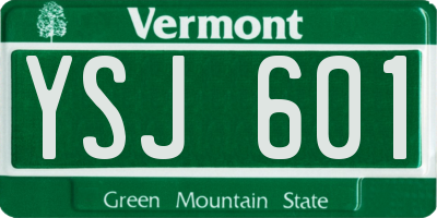 VT license plate YSJ601