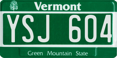 VT license plate YSJ604