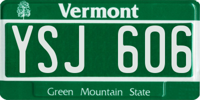 VT license plate YSJ606