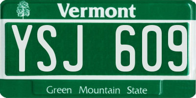 VT license plate YSJ609