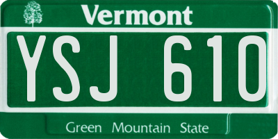 VT license plate YSJ610