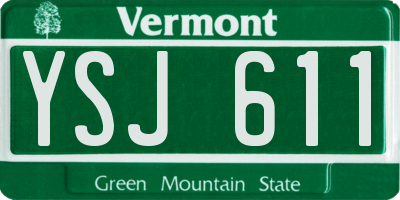 VT license plate YSJ611