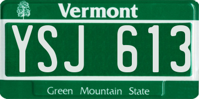 VT license plate YSJ613