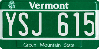 VT license plate YSJ615