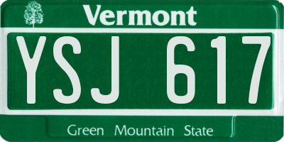 VT license plate YSJ617