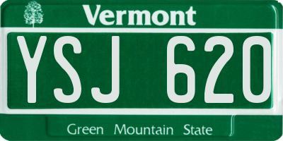 VT license plate YSJ620