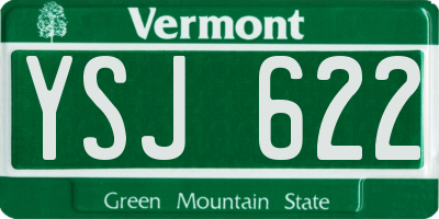 VT license plate YSJ622