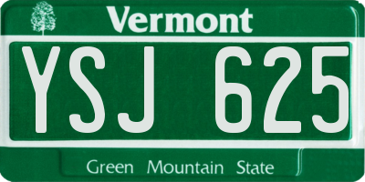 VT license plate YSJ625