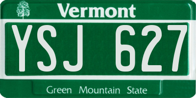 VT license plate YSJ627