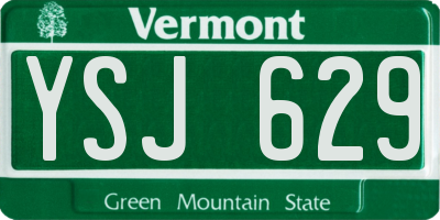 VT license plate YSJ629