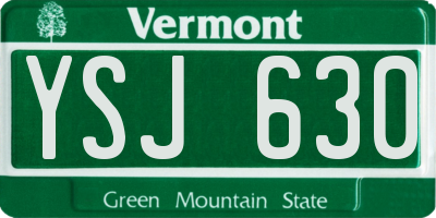 VT license plate YSJ630