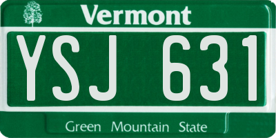 VT license plate YSJ631