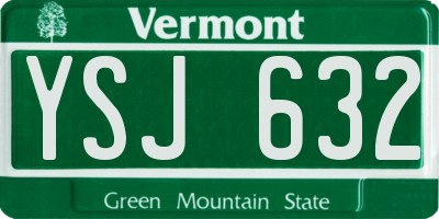 VT license plate YSJ632