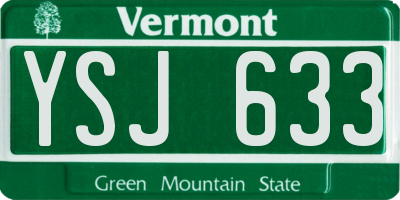 VT license plate YSJ633