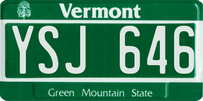 VT license plate YSJ646
