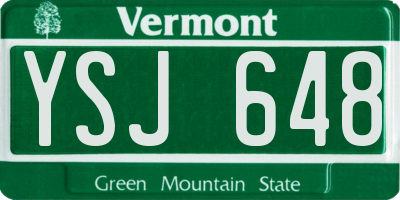 VT license plate YSJ648