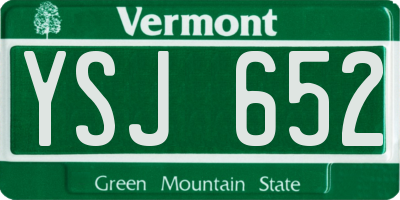 VT license plate YSJ652