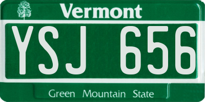VT license plate YSJ656