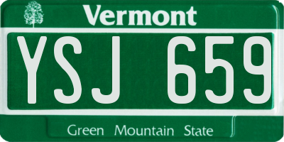 VT license plate YSJ659