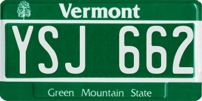 VT license plate YSJ662