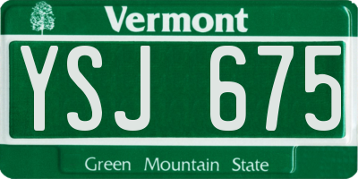 VT license plate YSJ675
