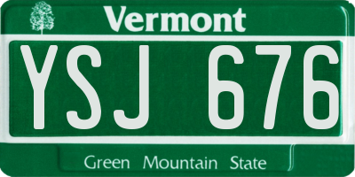 VT license plate YSJ676