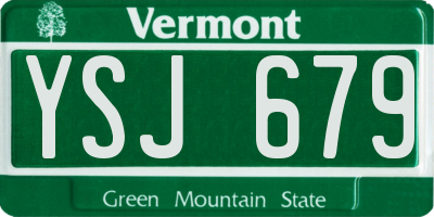 VT license plate YSJ679
