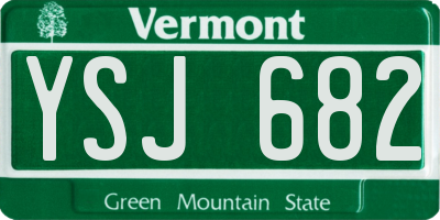 VT license plate YSJ682