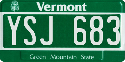 VT license plate YSJ683