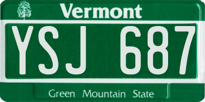 VT license plate YSJ687