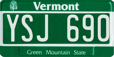 VT license plate YSJ690