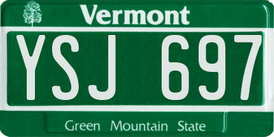 VT license plate YSJ697