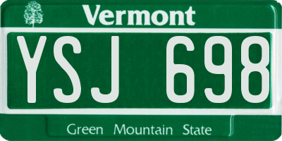 VT license plate YSJ698