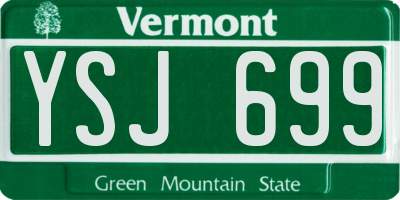 VT license plate YSJ699