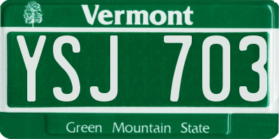 VT license plate YSJ703