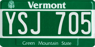 VT license plate YSJ705